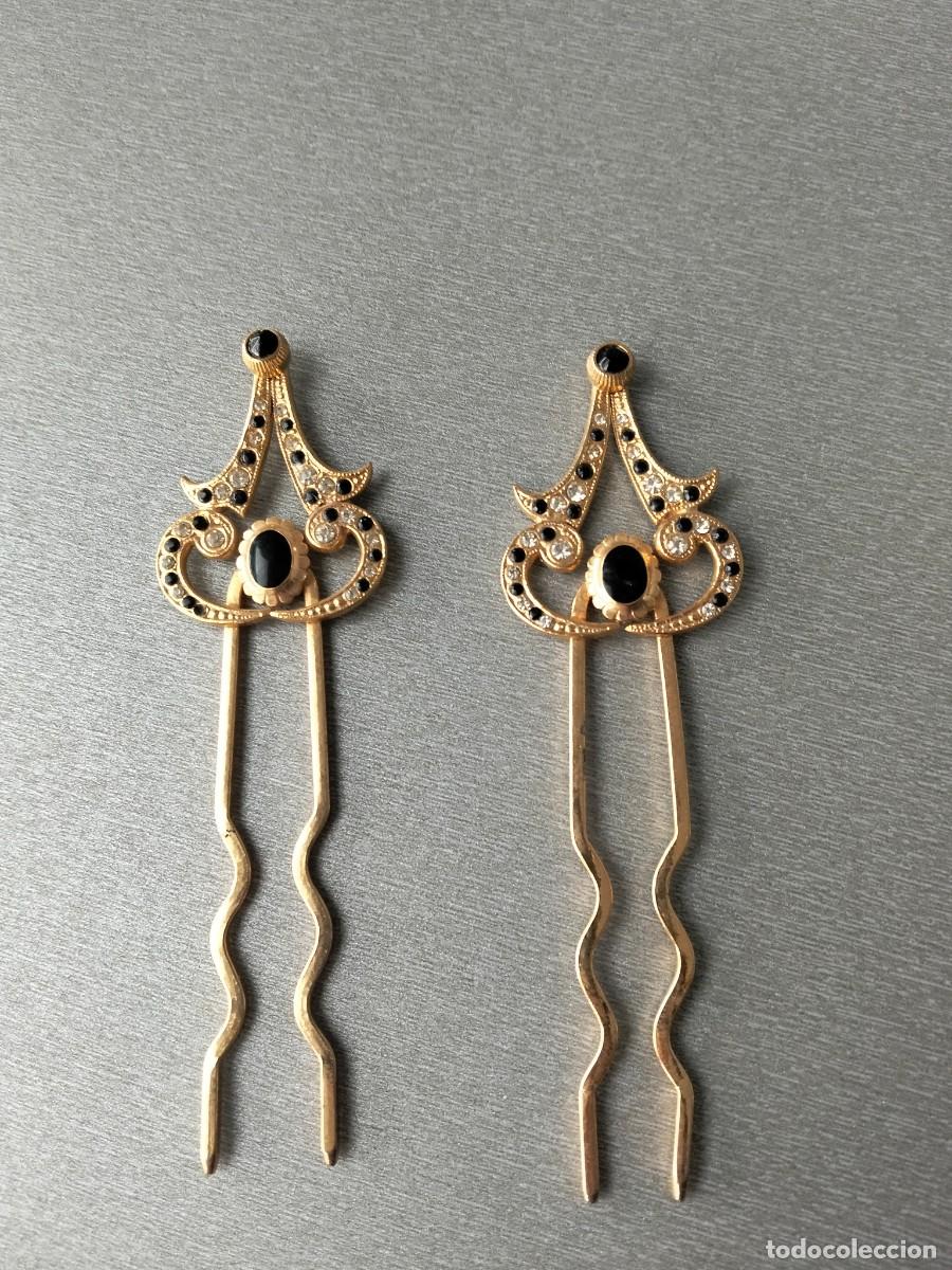 Joaillerie: Dos horquillas antiguas estilo modernista
