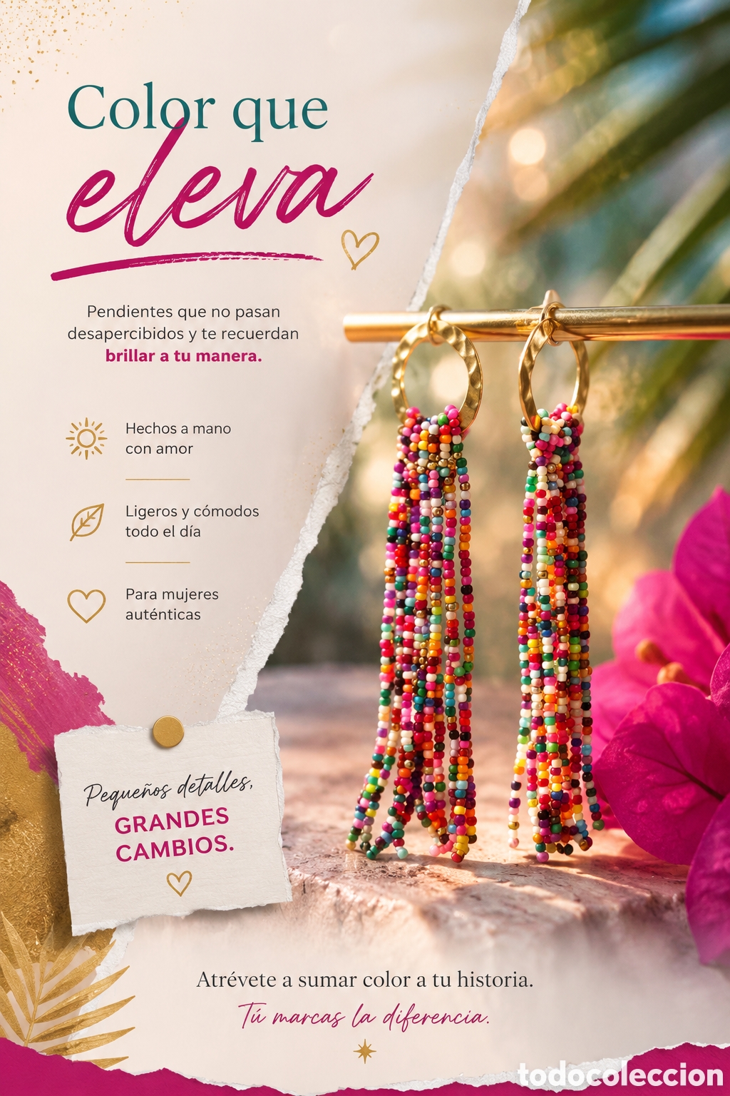 Joyeria: Pendientes boho largos fantas&iacute;a