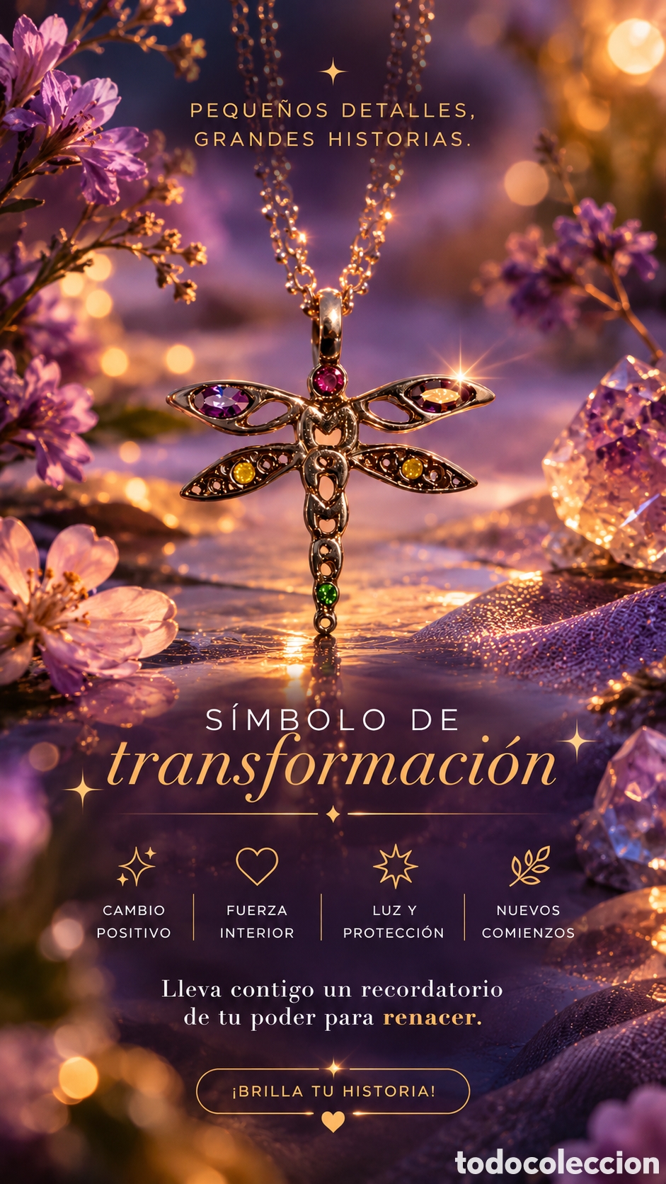 Joyeria: Colgante Libelula plata