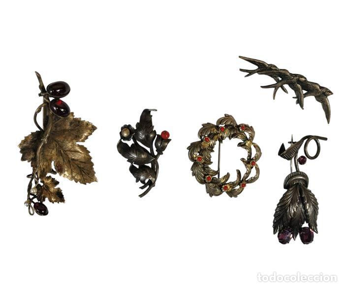 Joyeria: COLECCI&Oacute;N DE BROCHES Y AGUJAS DE ESTILO NOVECENTISTA. PLATA. ESPA&Ntilde;A. SIGLOS XIX-XX