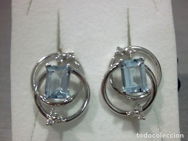 Joyeria: conjunto oro 18 kts y aguamarinas