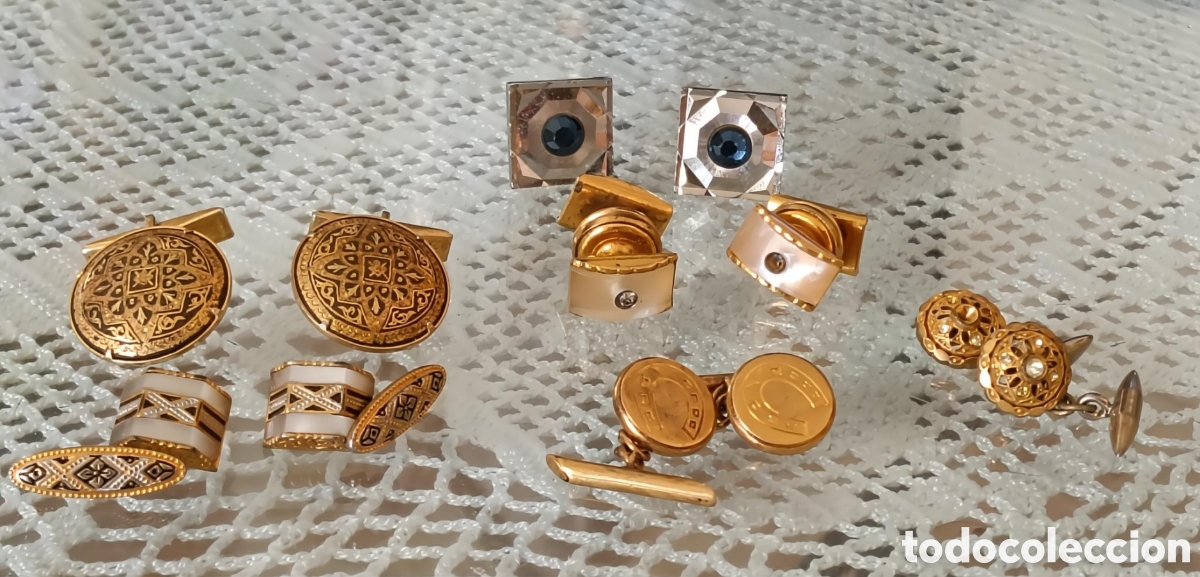 Joyeria: Lote 5 pares Gemelos Vintage - Foto 3