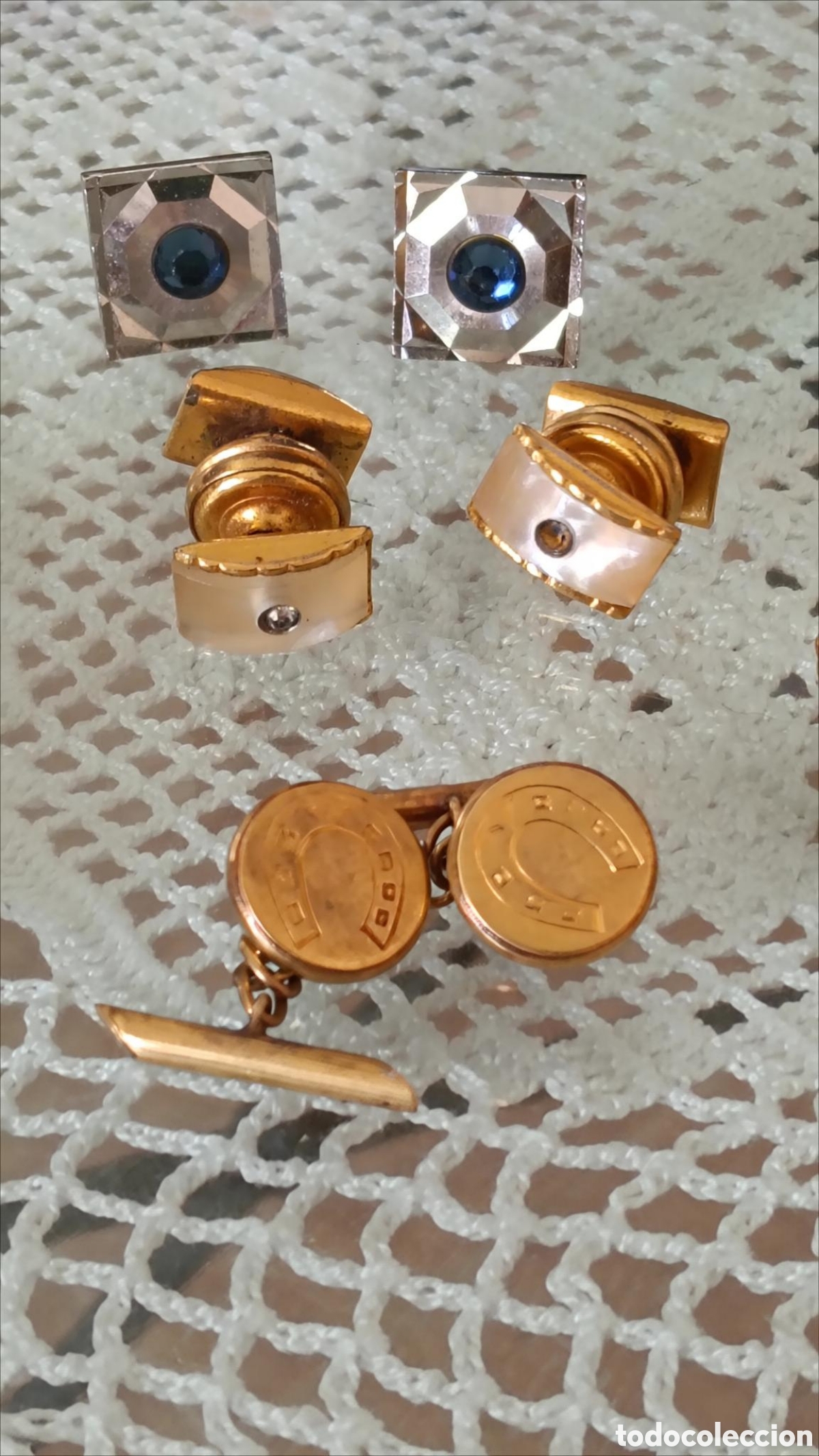 Joyeria: Lote 5 pares Gemelos Vintage - Foto 5