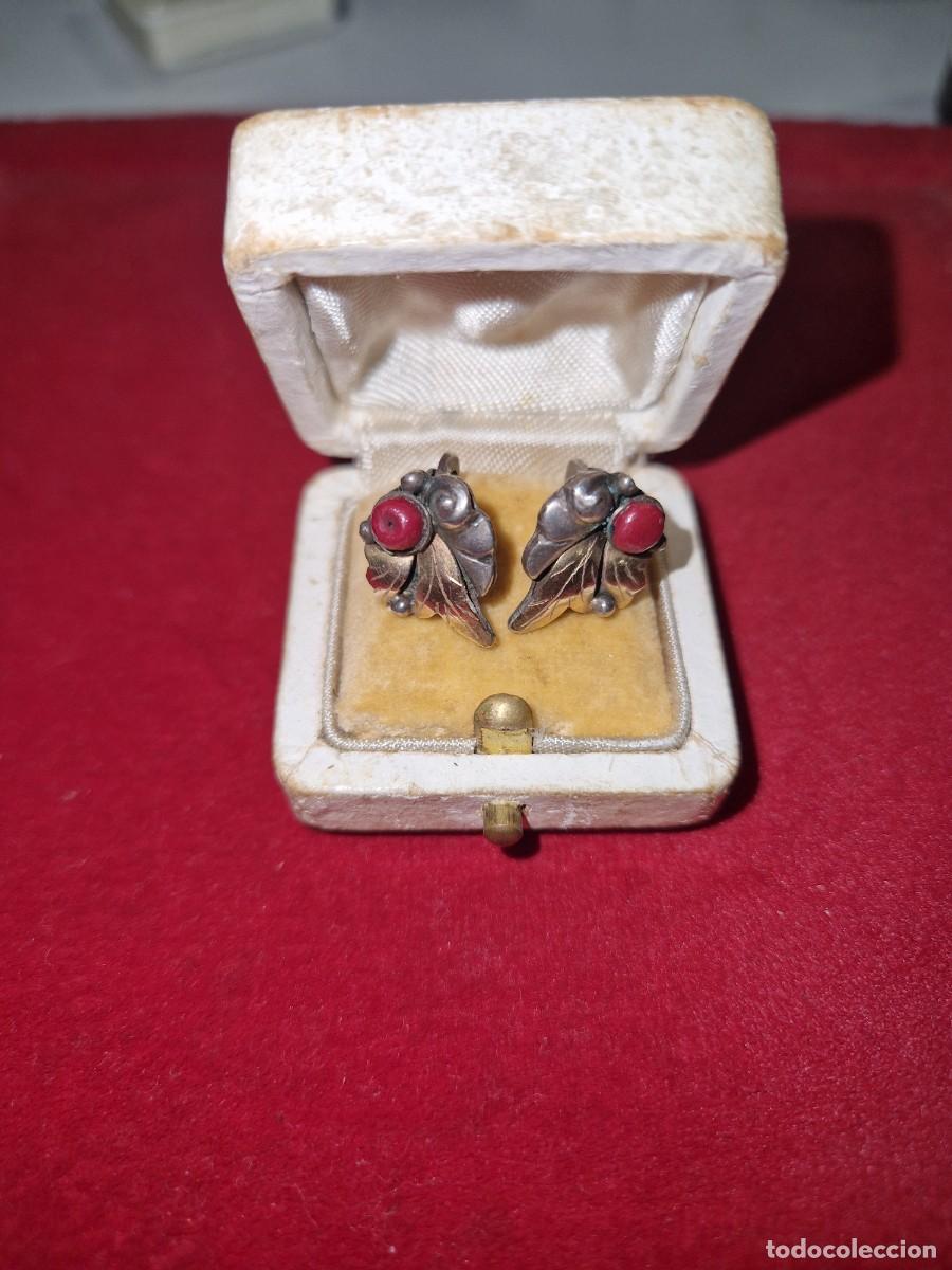 Joyeria: Pendientes art d&eacute;co plata y vistas en oro