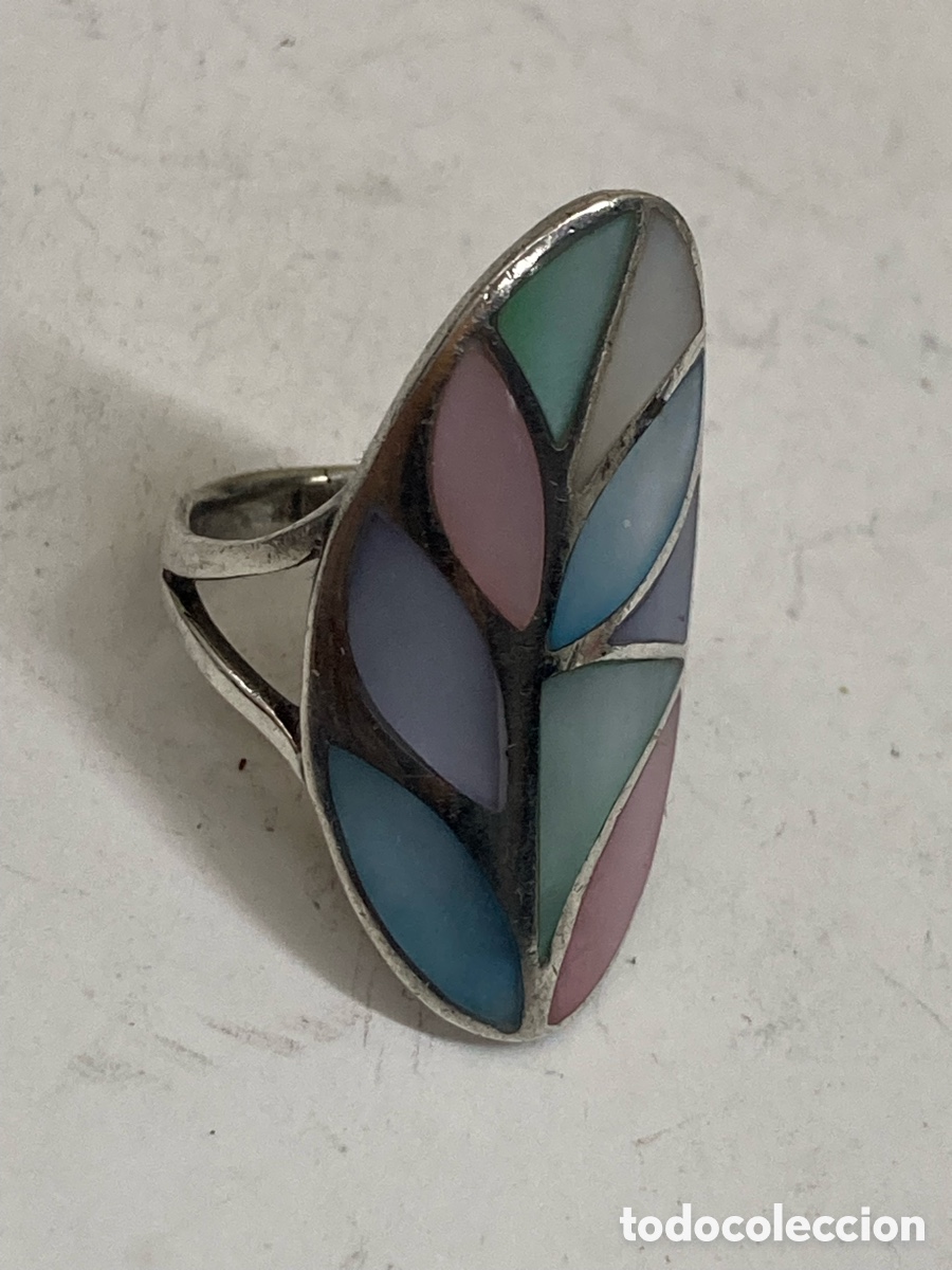 Joyeria: Anillo de plata n&aacute;car S461