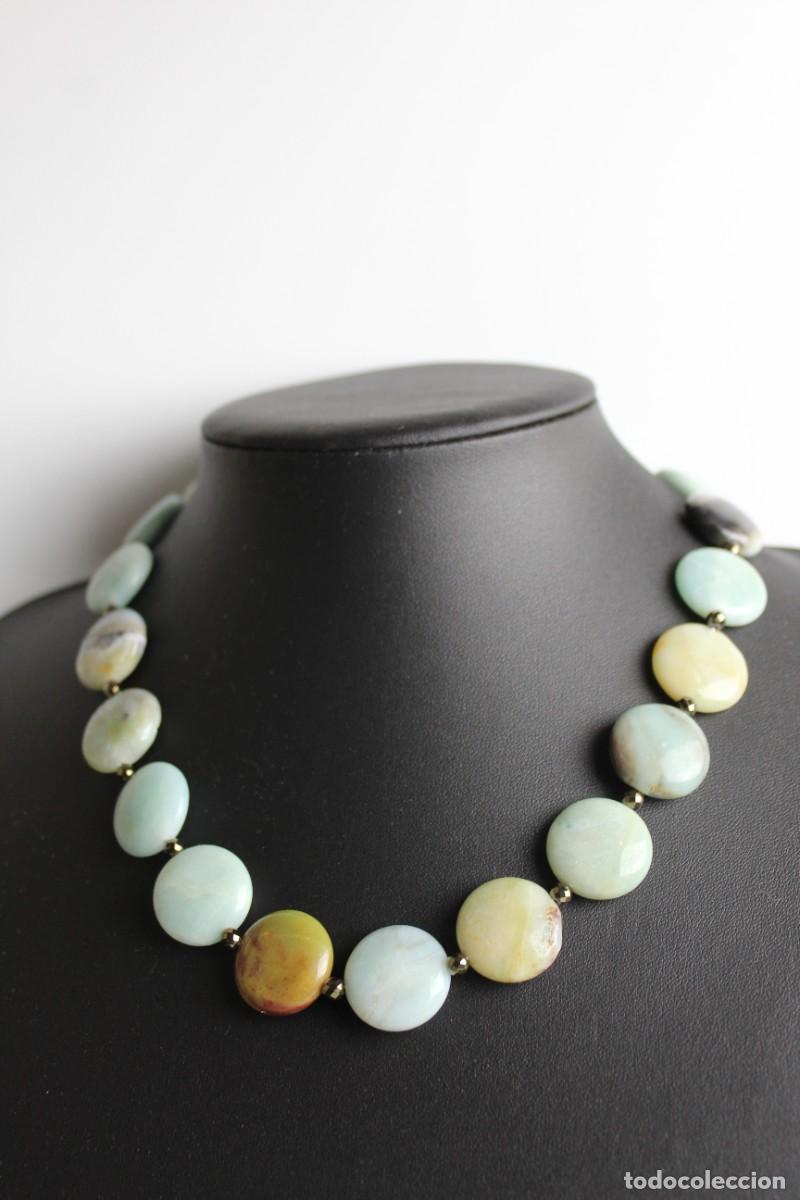 Joyeria: collar de amazonita y hematita