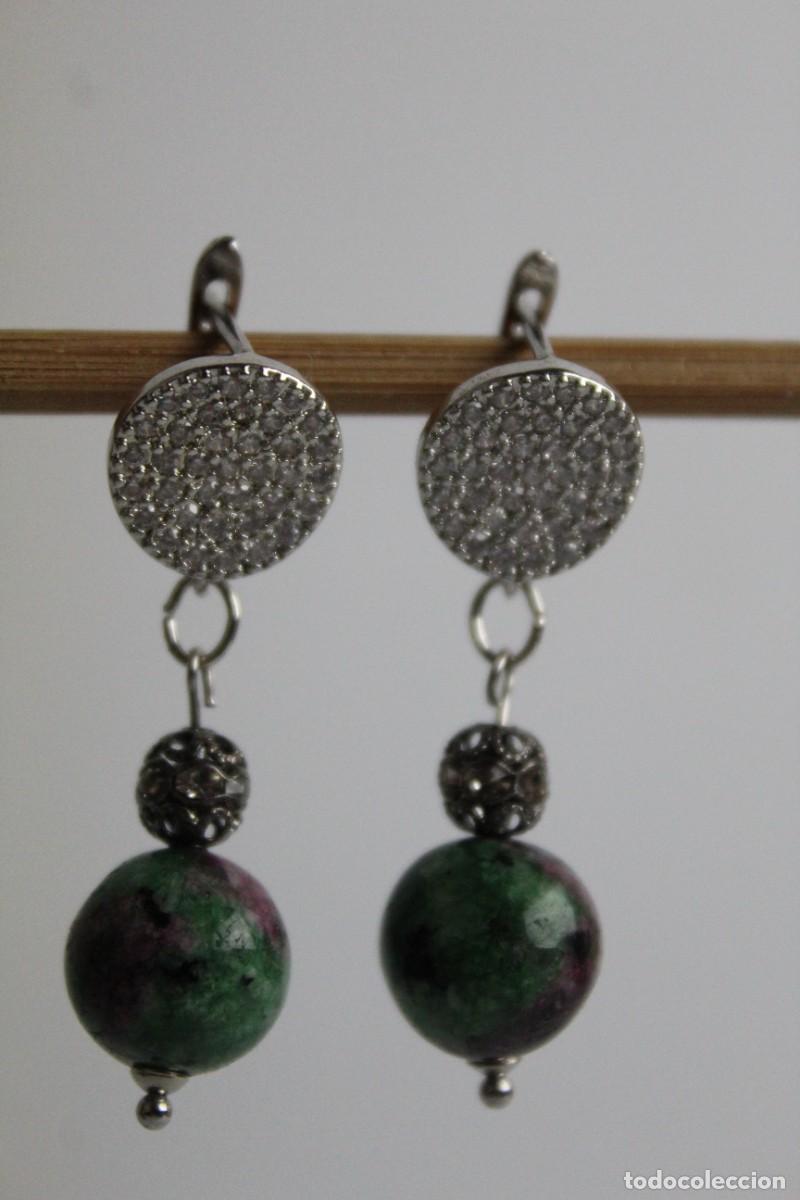 Joyeria: pendientes de zoisita rub&iacute; - Foto 2