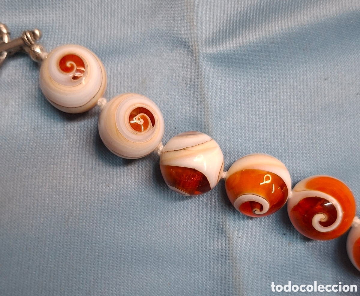 Joyeria: Collar artesanal de caracolas, resina y cierre de plata - Foto 10