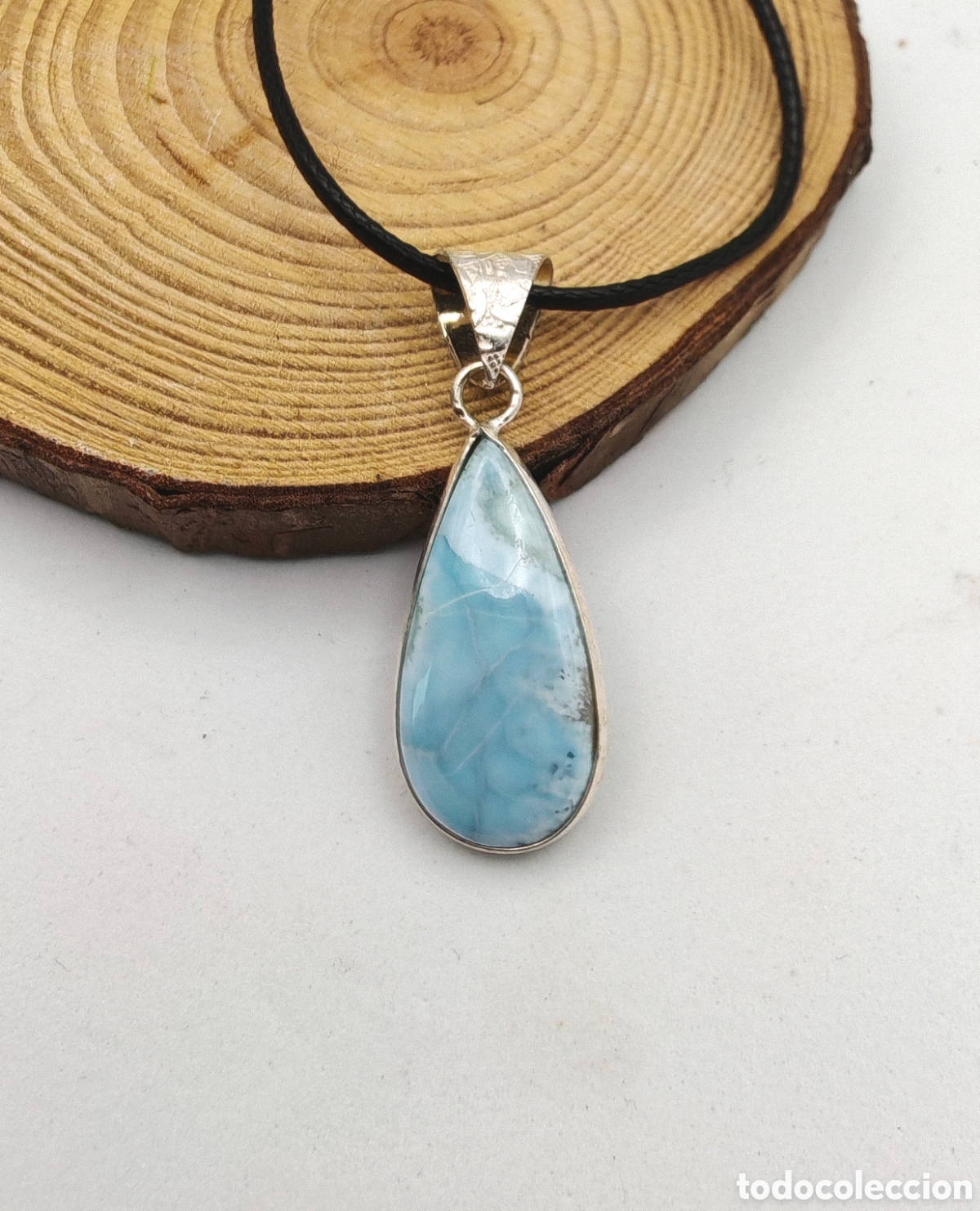 Joyeria: Collar de Larimar Natural (Piedra del Delf&iacute;n)