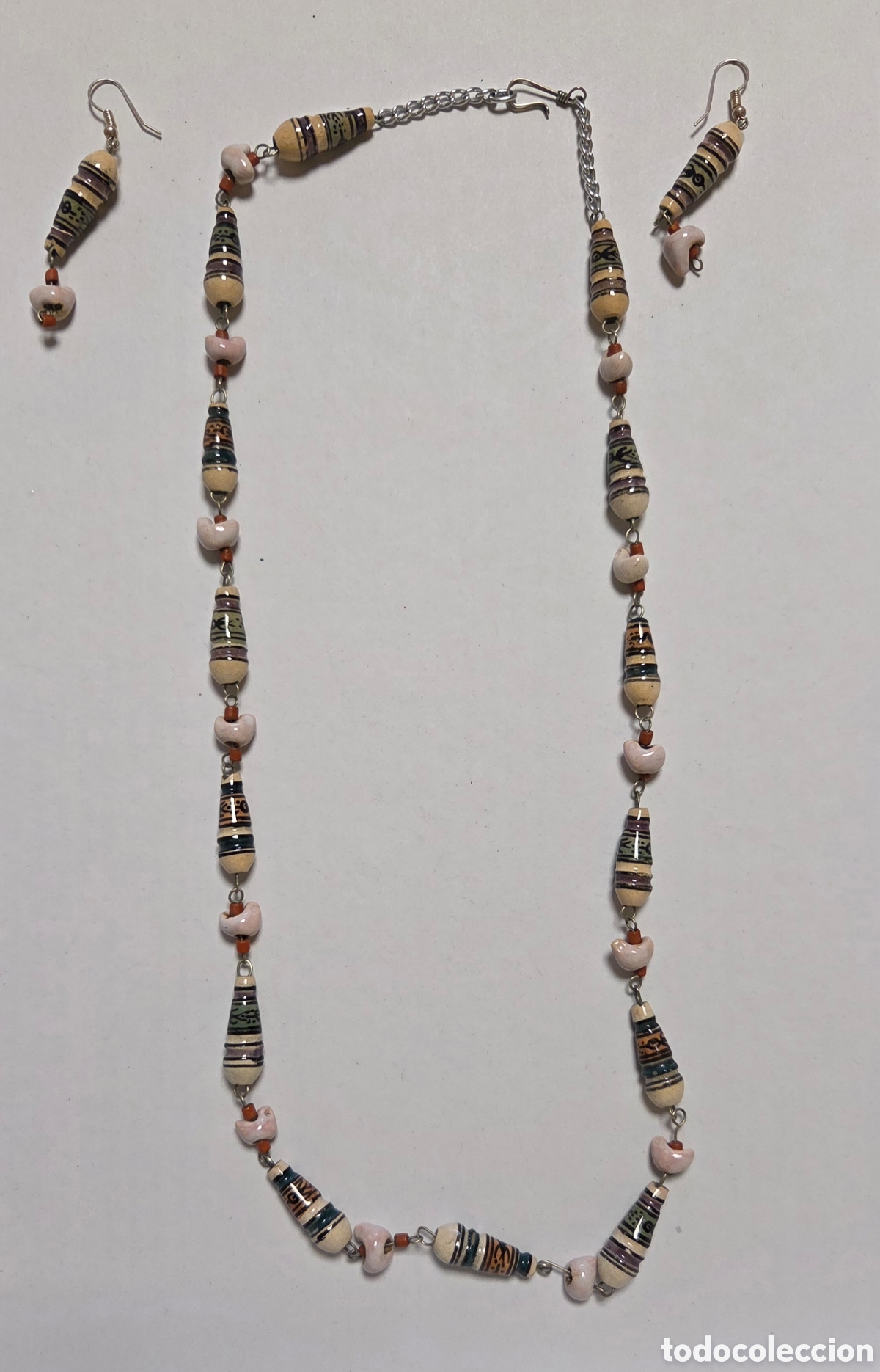 Joyeria: Conjunto Vintage 70s: Collar y Pendientes Artesanales de Per&uacute; &ndash; Estilo Boho Chic