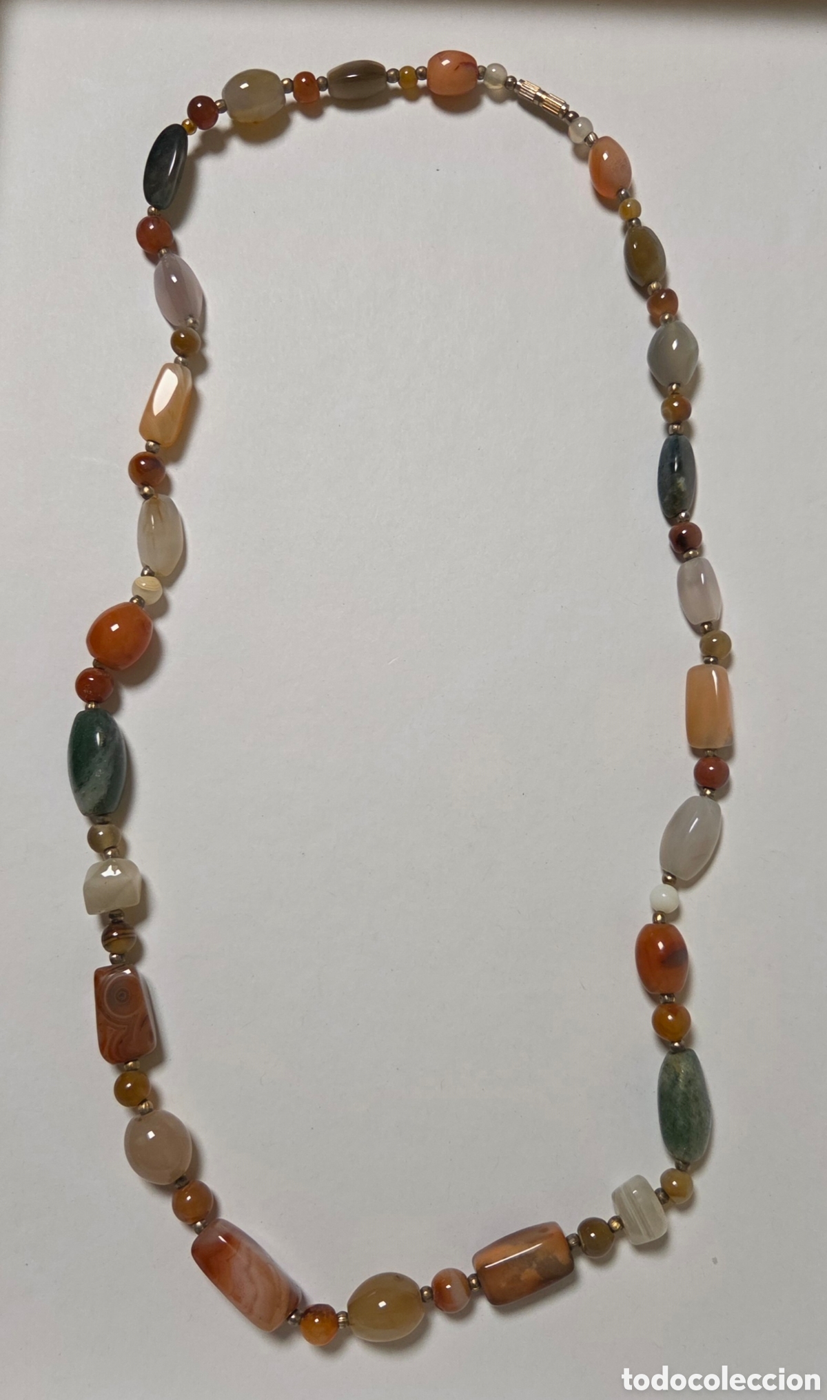 Joyeria: Collar Vintage A&ntilde;os 60 - Piedras Naturales &Aacute;gata (Estilo Beggar Bead)