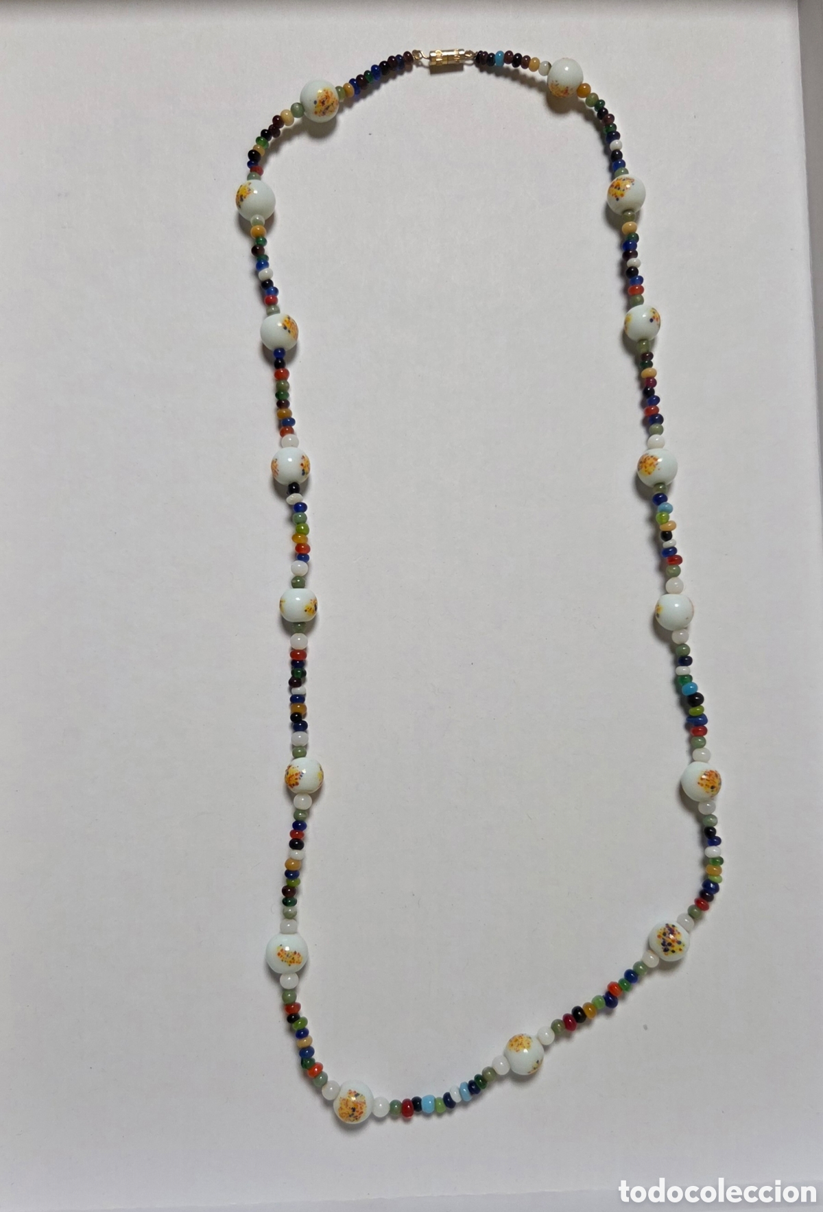 Joyeria: Collar Vintage A&ntilde;os 70 - Cer&aacute;mica Pintada a Mano - &Uacute;nico
