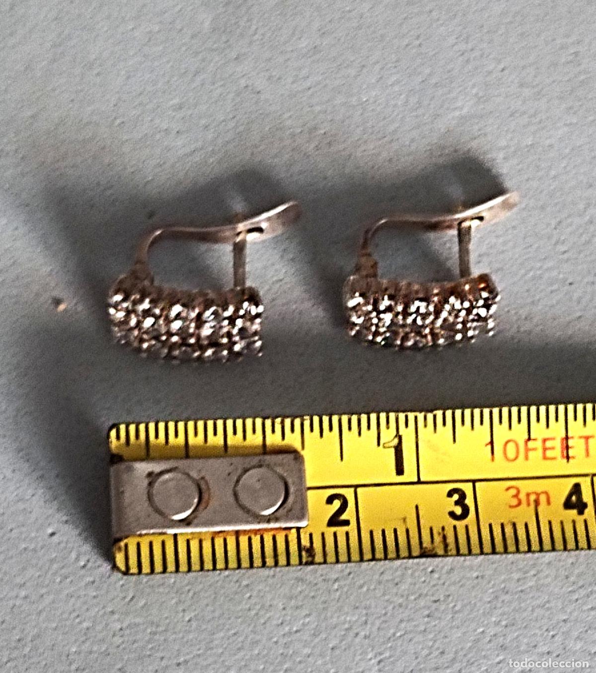 Joyeria: Pendientes de plata de ley con circonitas, cierre de pala catal&aacute;n. - Foto 3