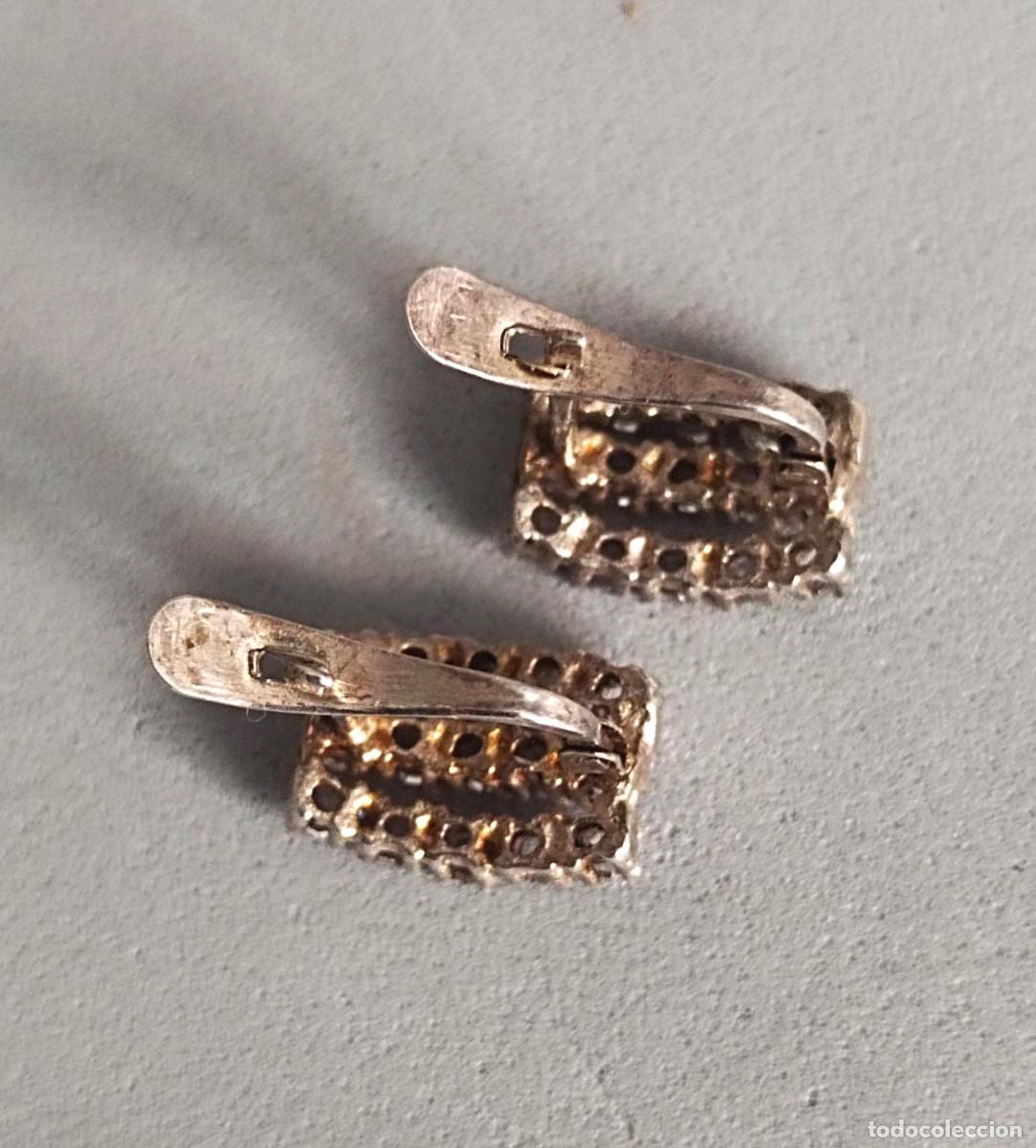 Joyeria: Pendientes de plata de ley con circonitas, cierre de pala catal&aacute;n. - Foto 5