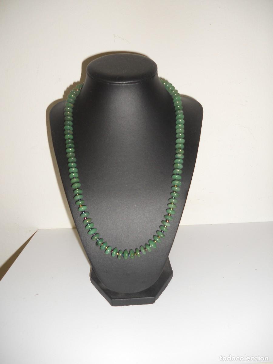 Joyeria: ANTIGUO COLLAR DE CRISOPRASA DE RONDELLE