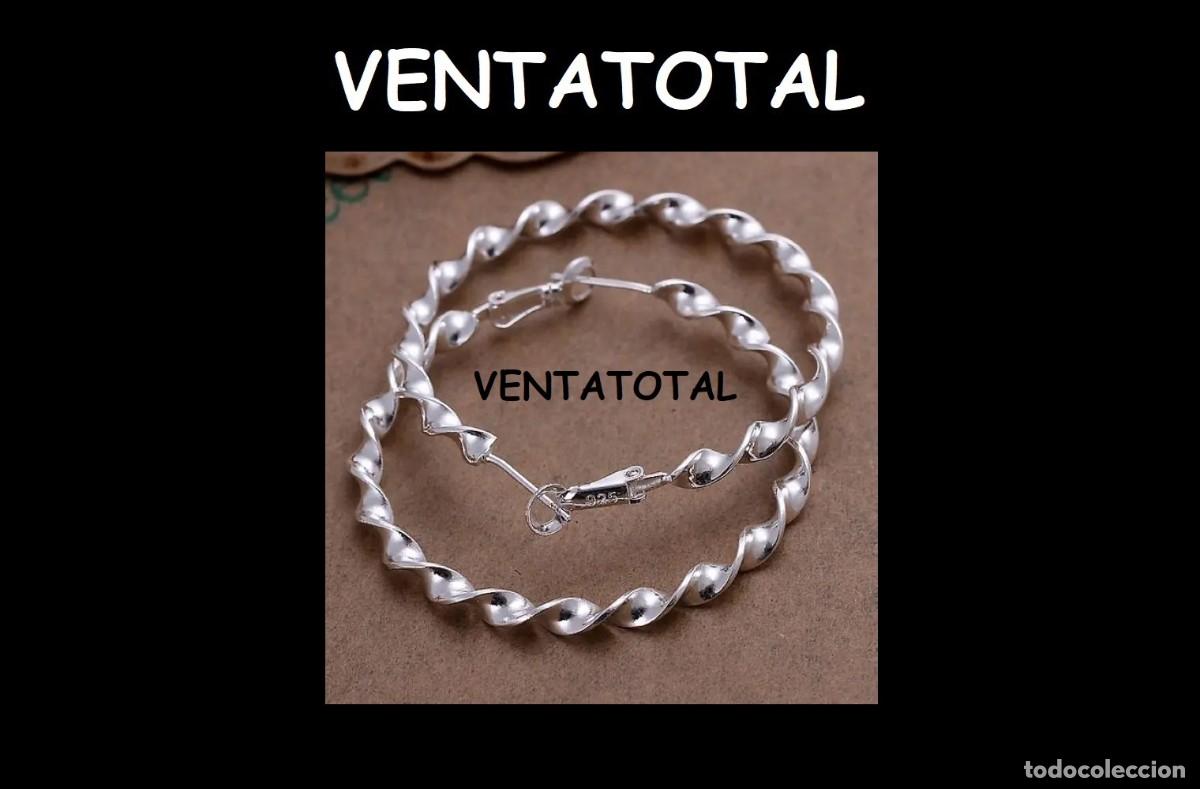 Joyeria: LUJO PENDIENTES ARO RIZADO CON ESTILO SON DE ORO BLANCO DE 18 KILATES LAMINADO PESA LOS DOS 9 GRAMOS