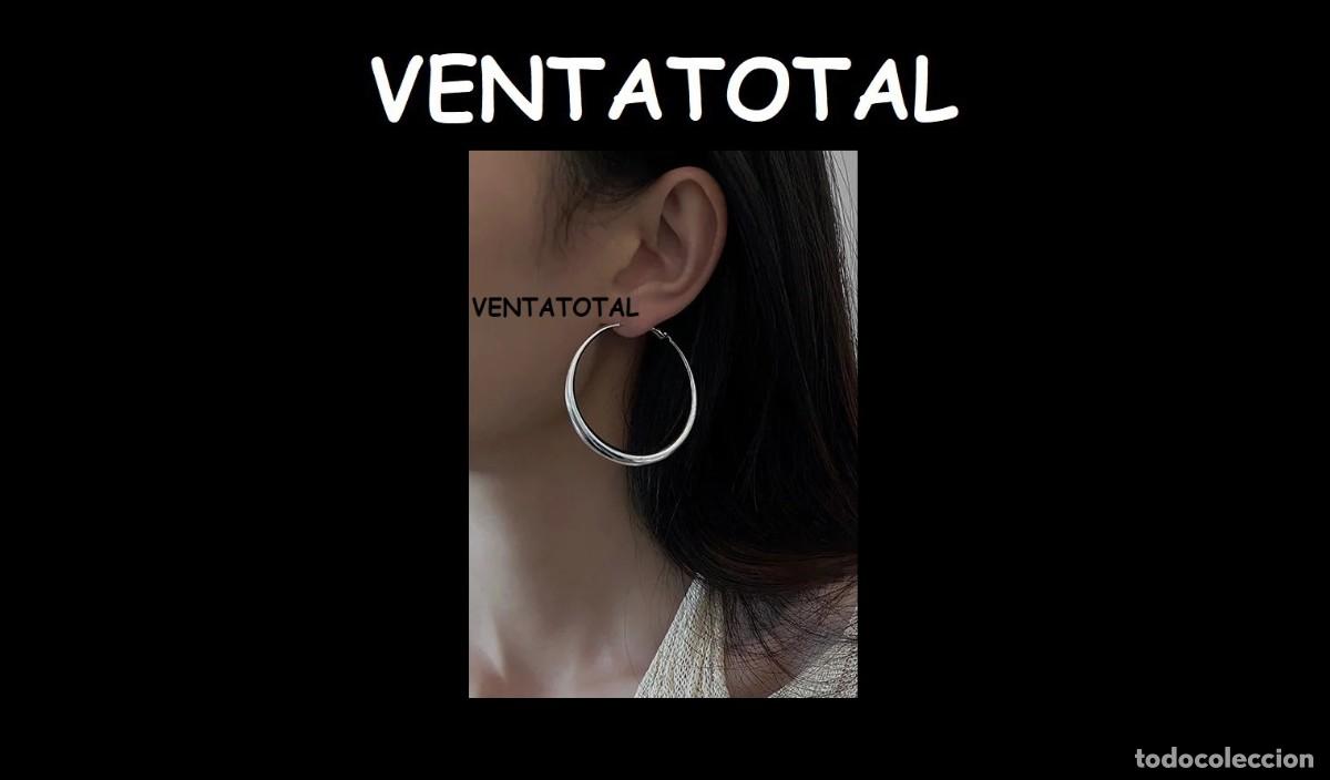 Joyeria: LUJO PENDIENTES ARO CANDONGAS SON DE ORO BLANCO DE 18 KILATS LAMINADO PESA LOS DOS 12 GRA