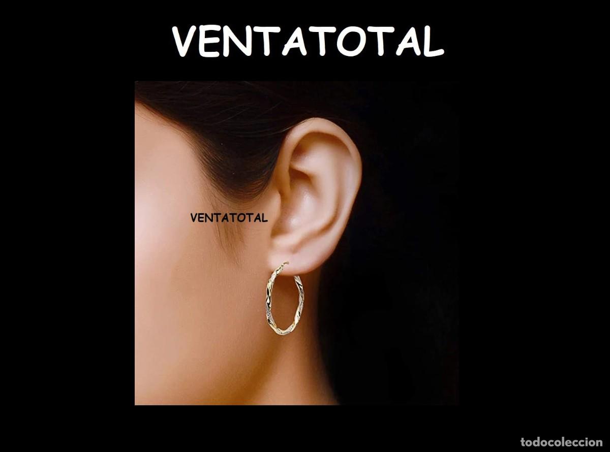 Joyeria: LUJO PENDIENTES DE ARO SON DE ORO AMARILLO Y BLANCO DE 18 KILATS LAMINADO PESAN LOS DOS 4 GRA