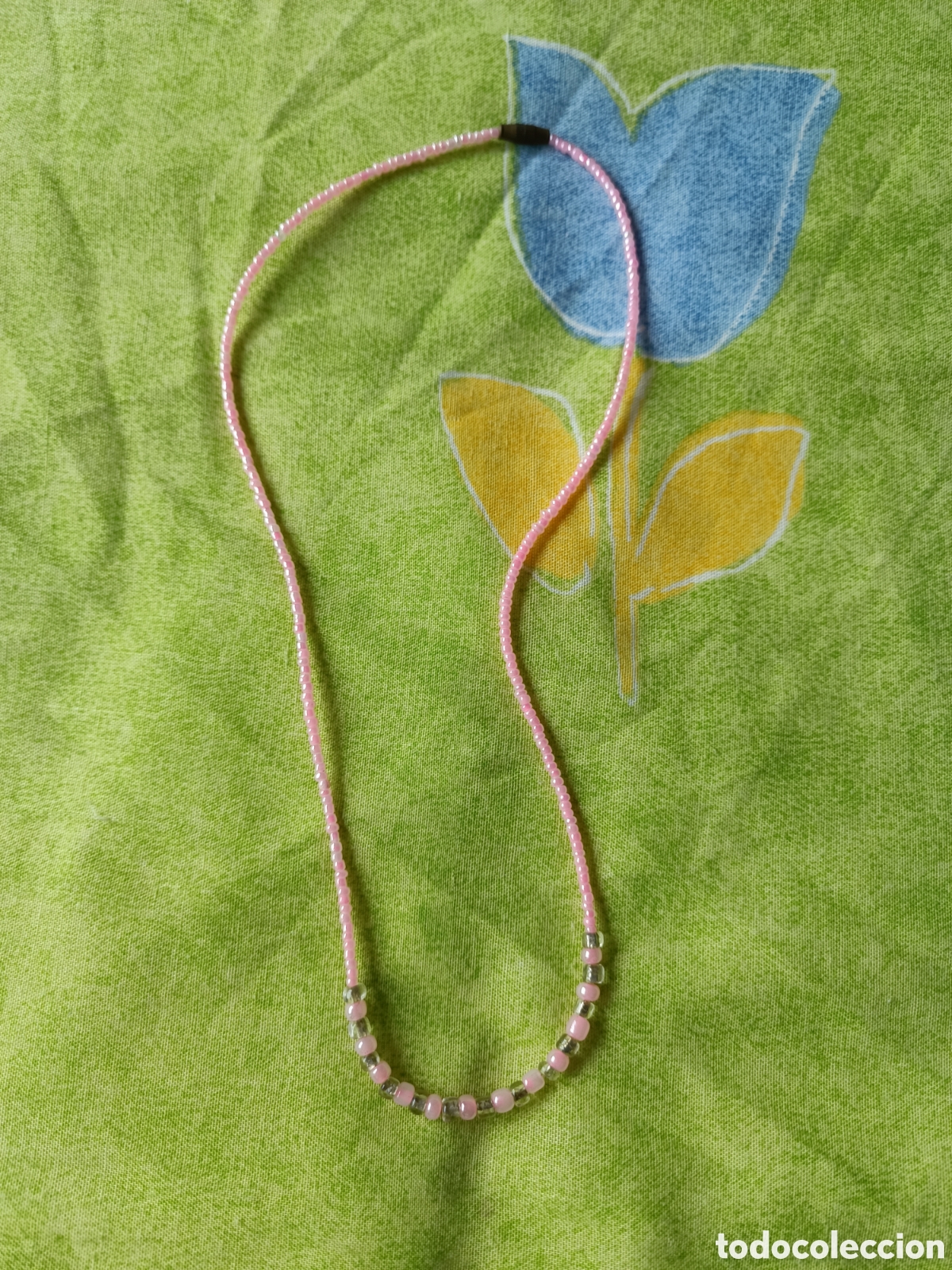 Joyeria: Gargantilla de cuentas rosas y plateadas - Foto 2