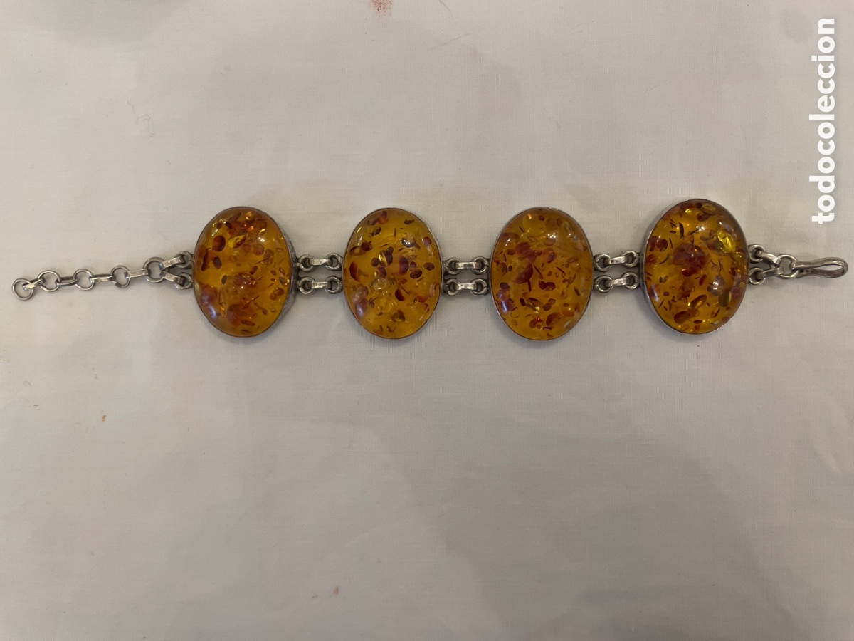 Joyeria: Pulsera plata y celuloide