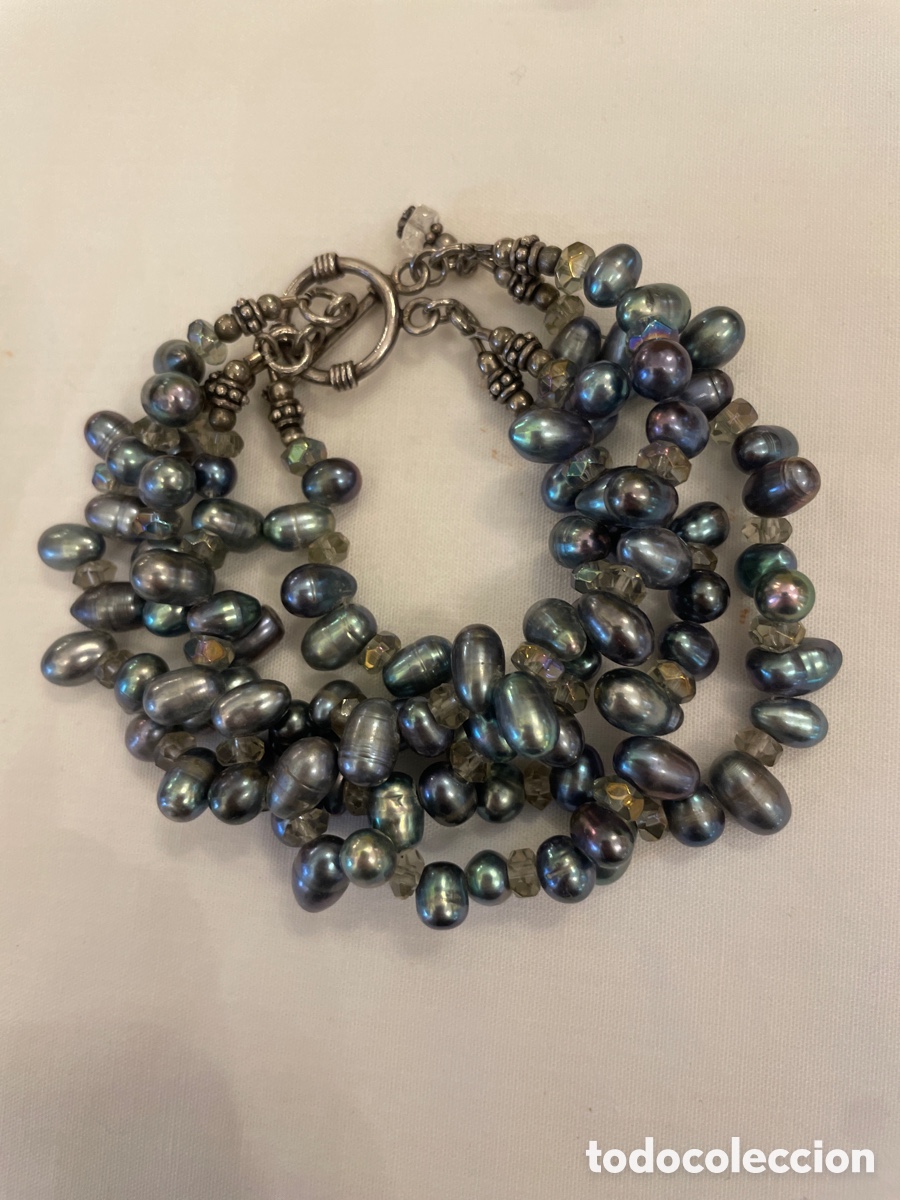Joyeria: Pulsera de plata y perlas naturales