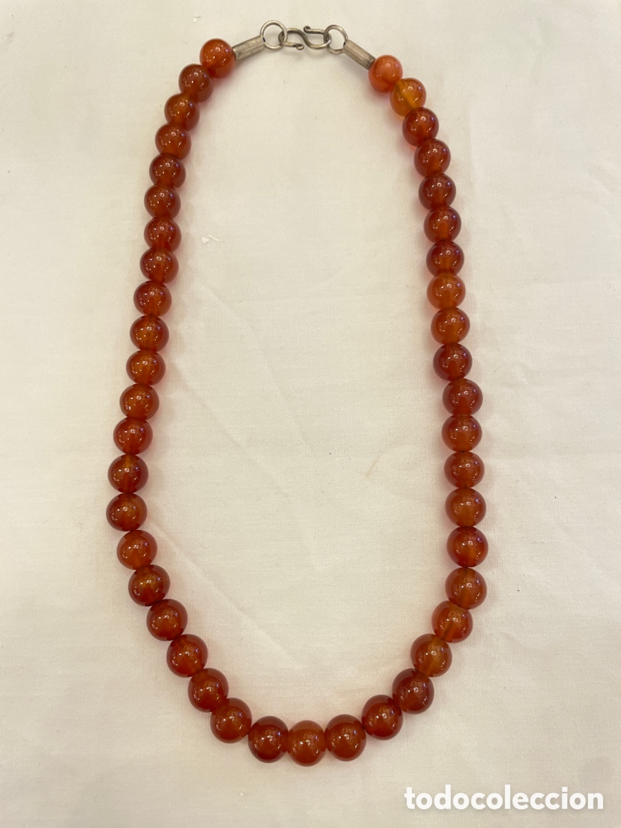 Joyeria: Collar carneola siglo XX