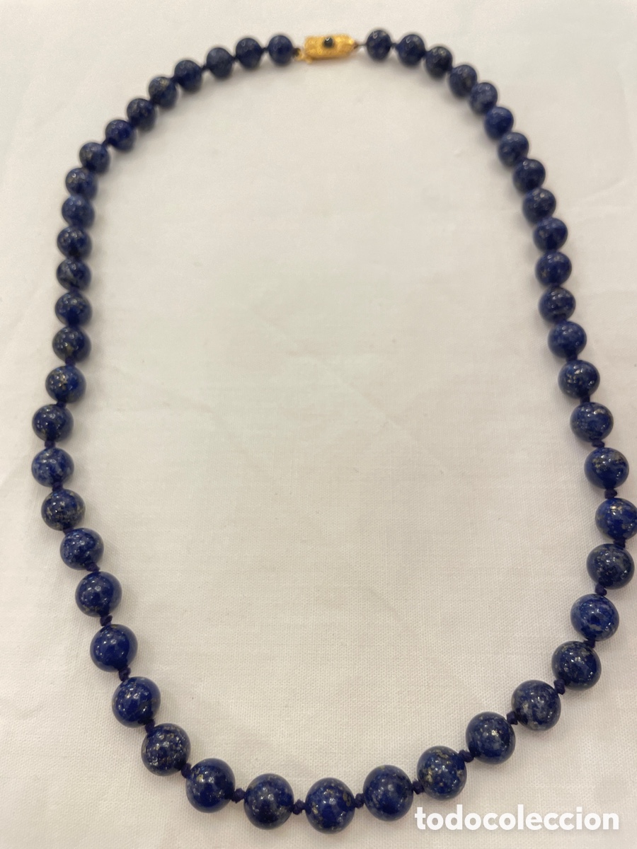 Joyeria: Collar lapisl&aacute;zuli con broche dorado - Foto 4