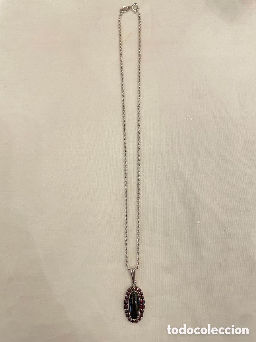 Joyeria: Collar plata y granate