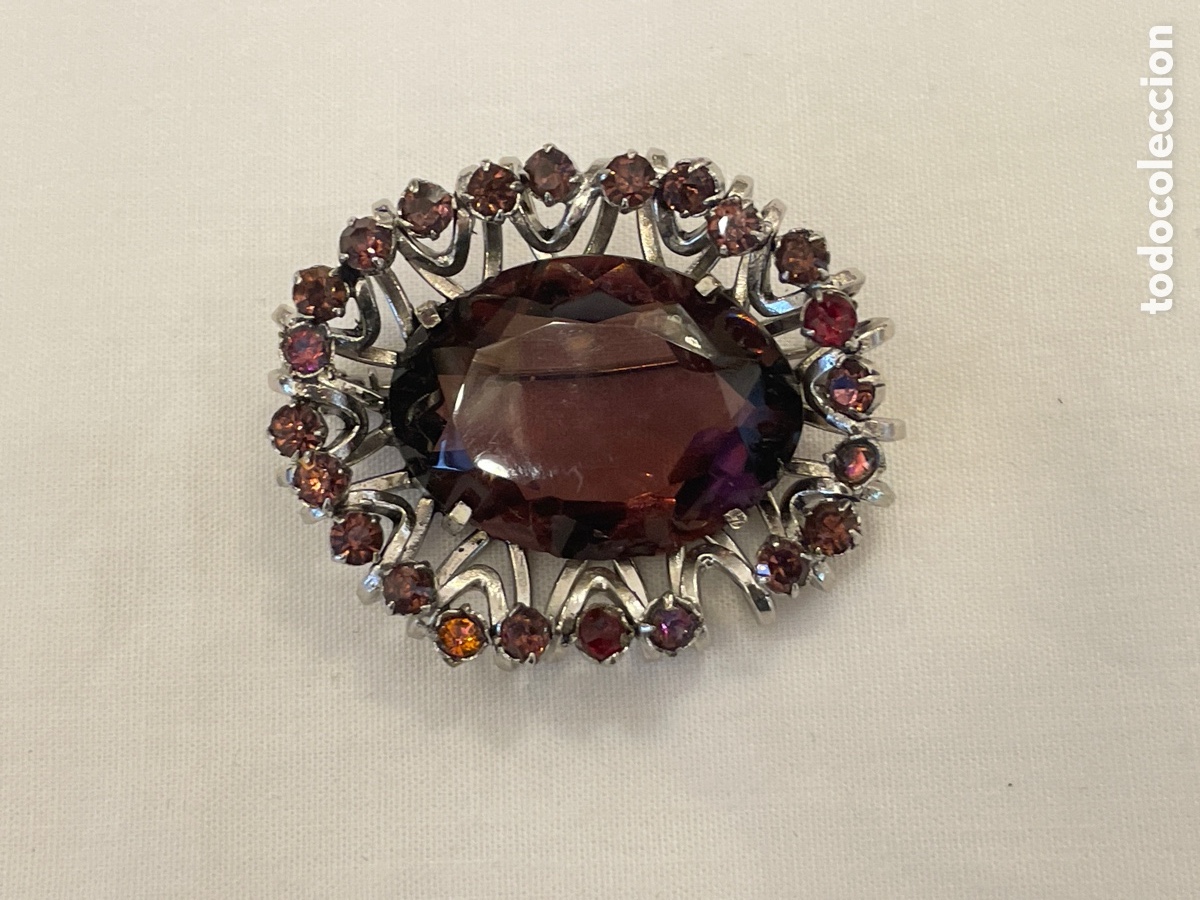 Joyeria: Broche bisuter&iacute;a y amatista laboratorio