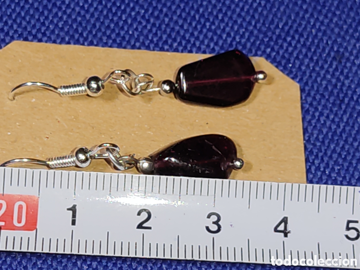 Joyeria: Pendientes con granates naturales. - Foto 6