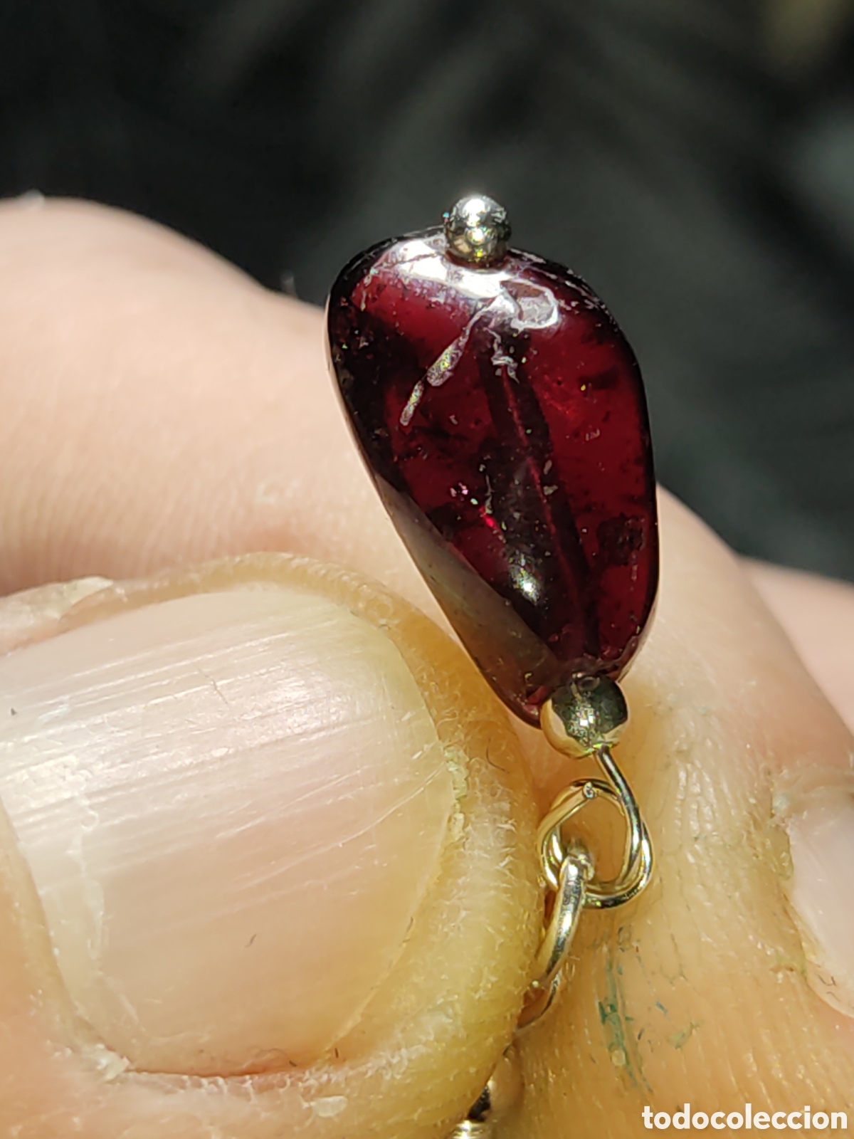 Joyeria: Pendientes con granates naturales. - Foto 8