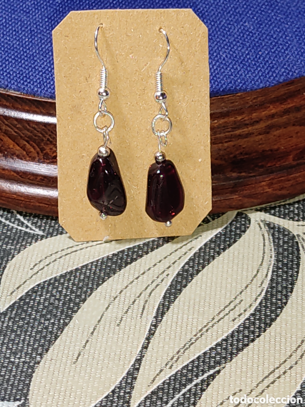 Joyeria: Pendientes con granates naturales. - Foto 1