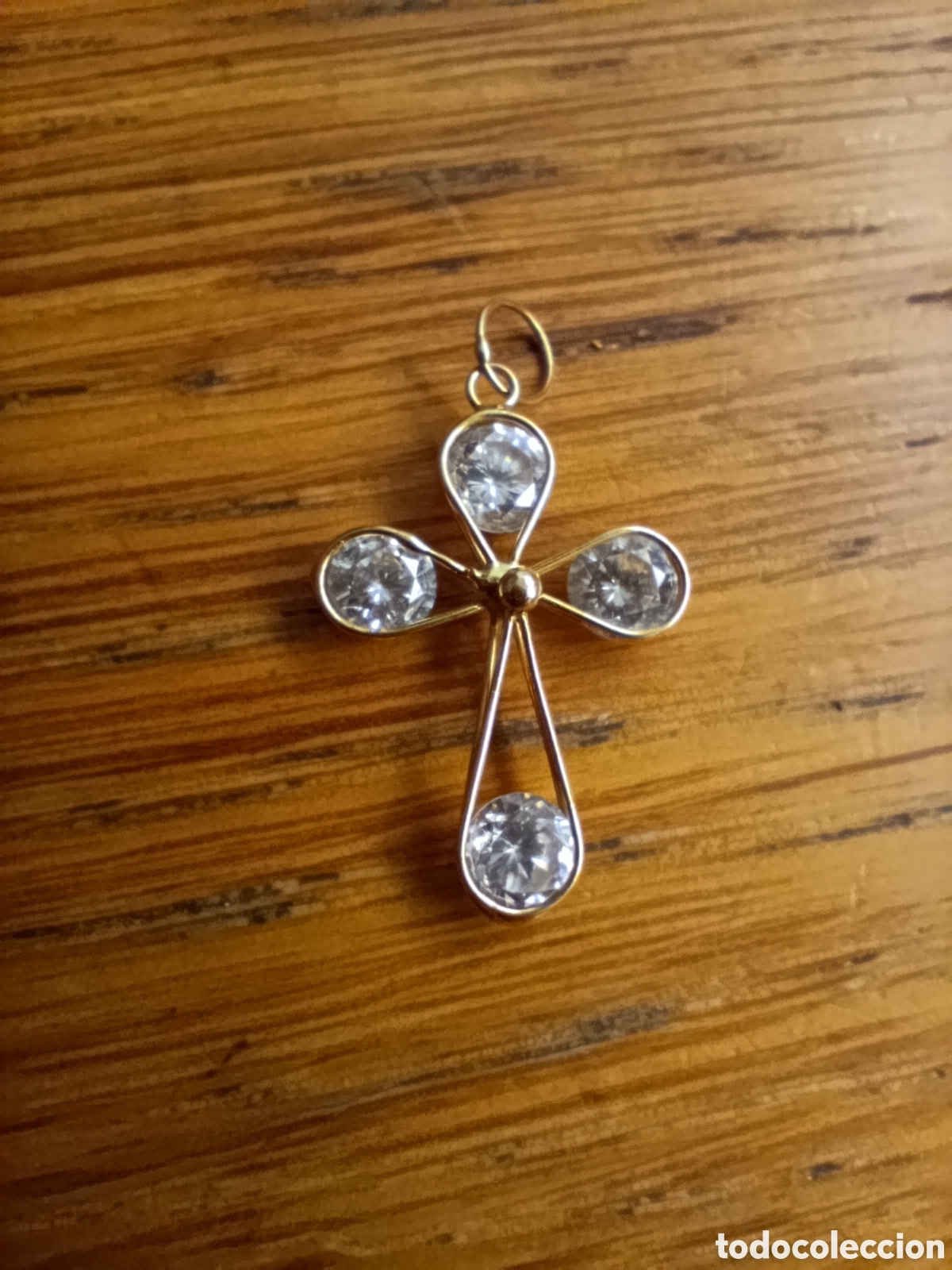 Joyeria: Cruz oro 18k y circonitas, sin cadena - Foto 1