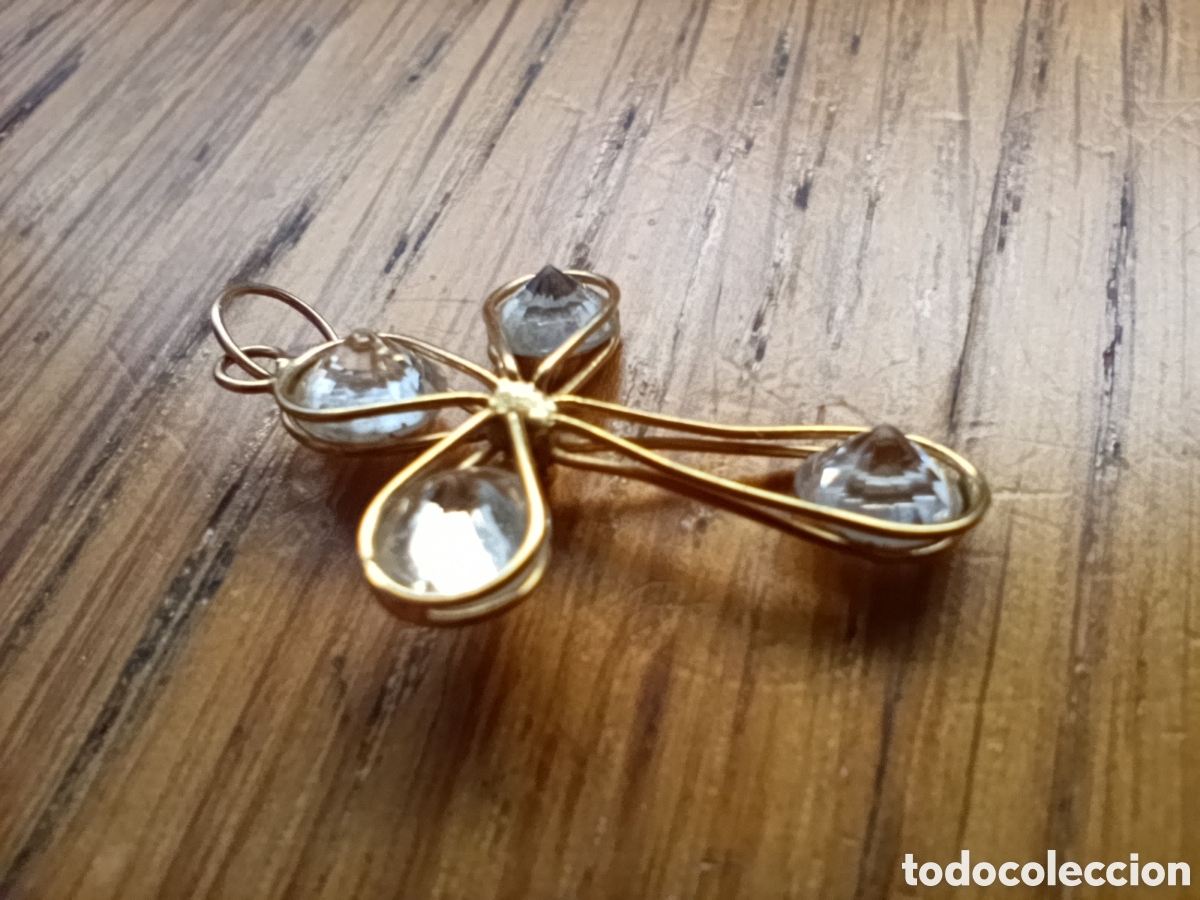 Joyeria: Cruz oro 18k y circonitas, sin cadena - Foto 3