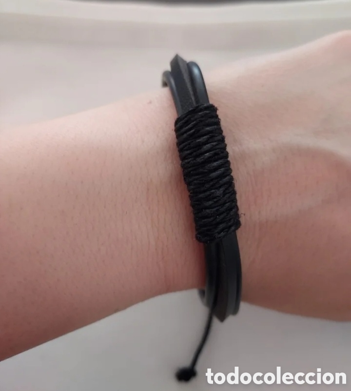 Joyeria: 4 Pulseras Unisex - Negro y Marr&oacute;n - Foto 5