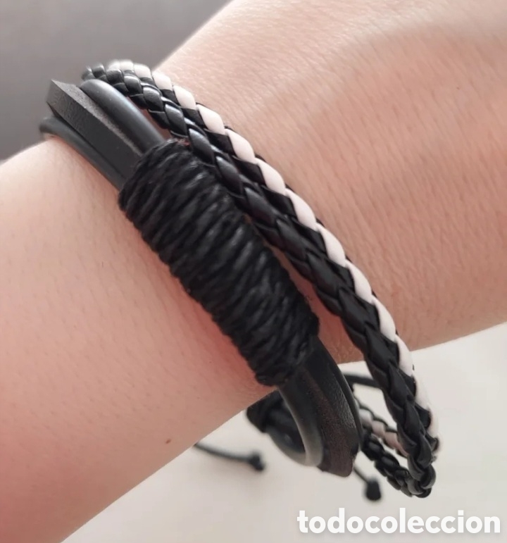Joyeria: 4 Pulseras Unisex - Negro y Marr&oacute;n - Foto 9