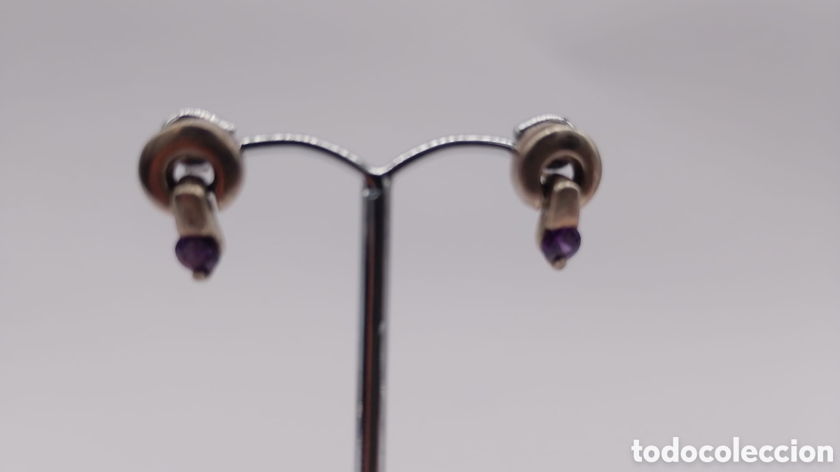 Joyeria: Pendientes plata y amatista.