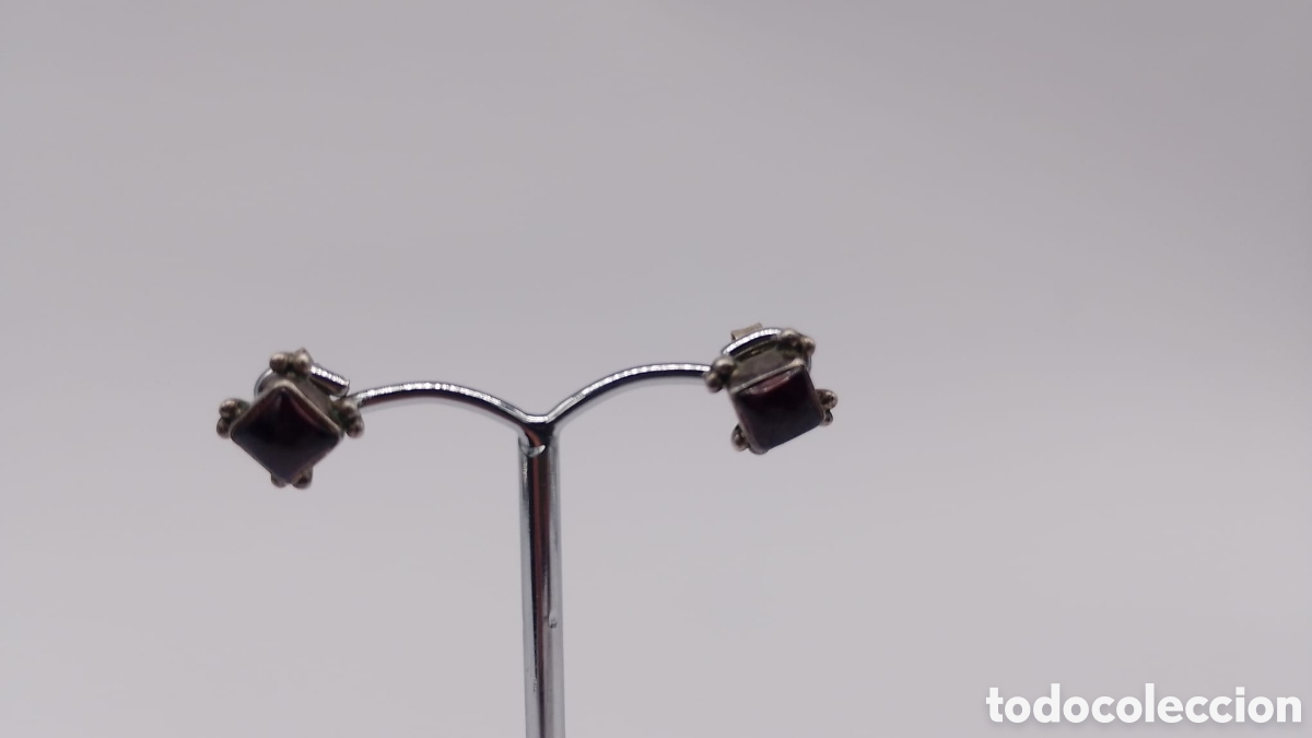 Joyeria: Pendientes plata y granate. - Foto 5