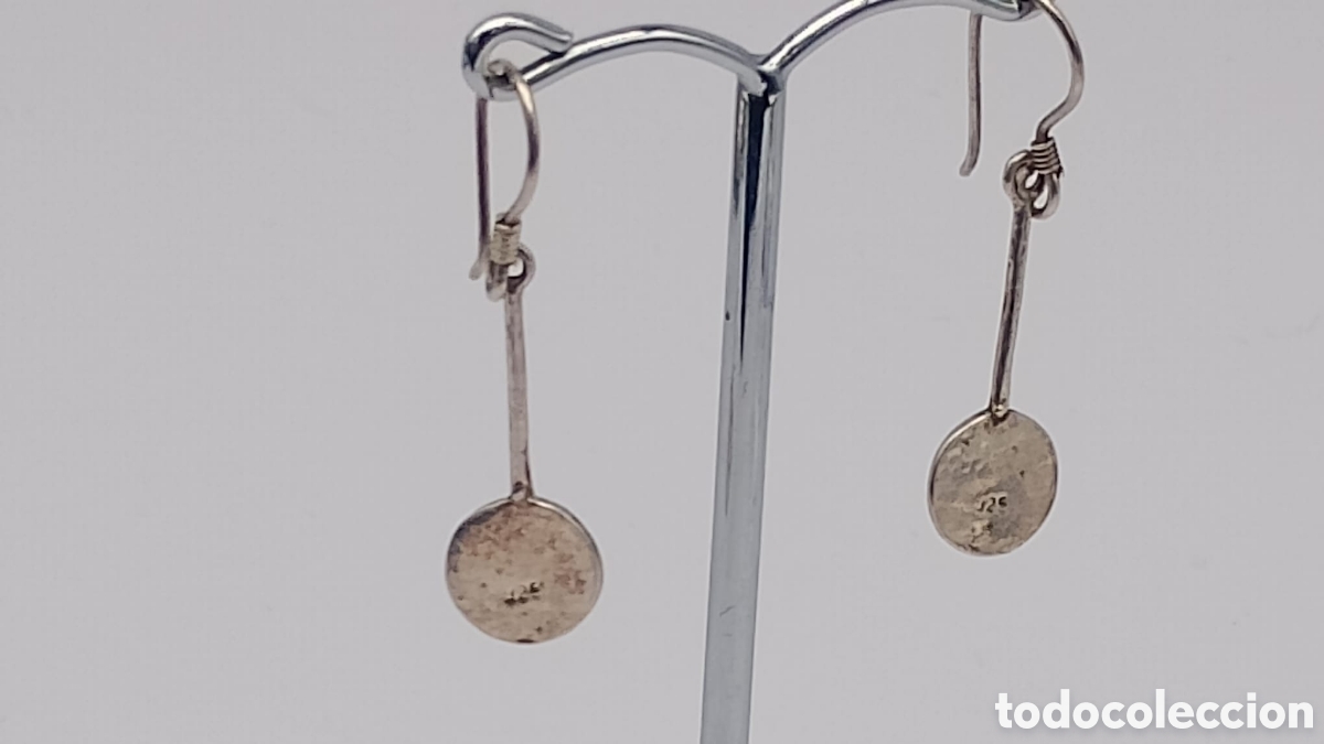 Joyeria: Pendientes plata paletas.