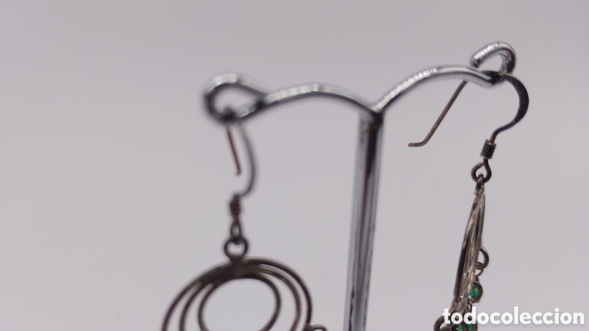 Joyeria: Pendientes plata y abalorios, piedras de colores. - Foto 4