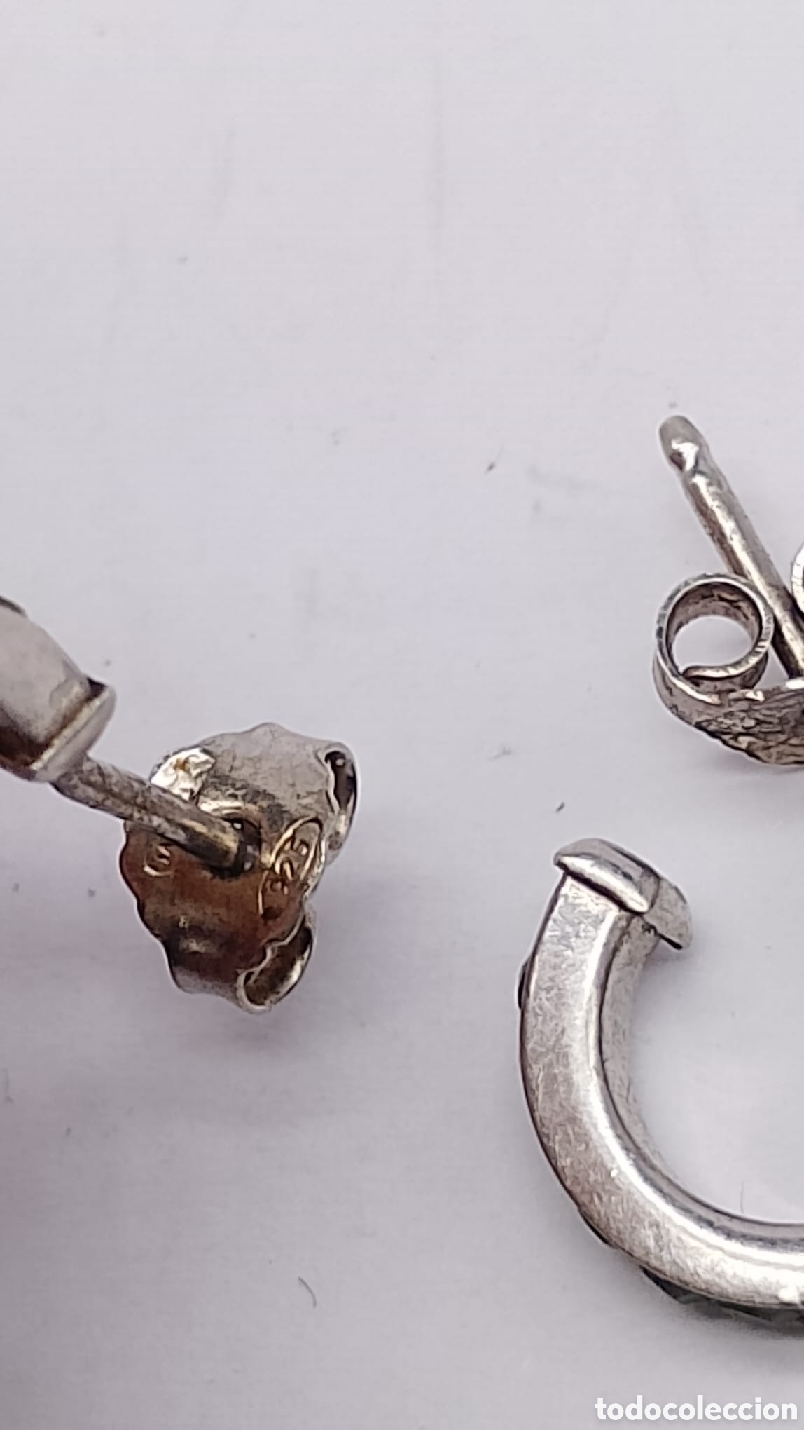 Joyeria: Pendientes plata y piedras verdes. - Foto 4