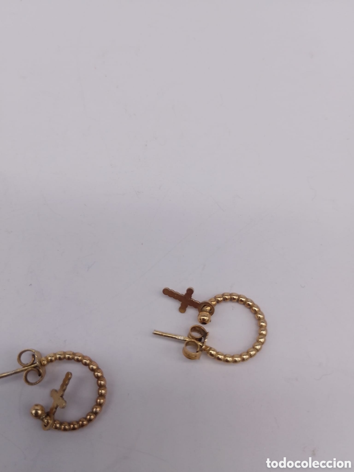 Joyeria: Pendientes plata dorada cruces - Foto 3