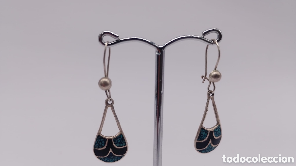 Joyeria: Pendientes plata y esmalte