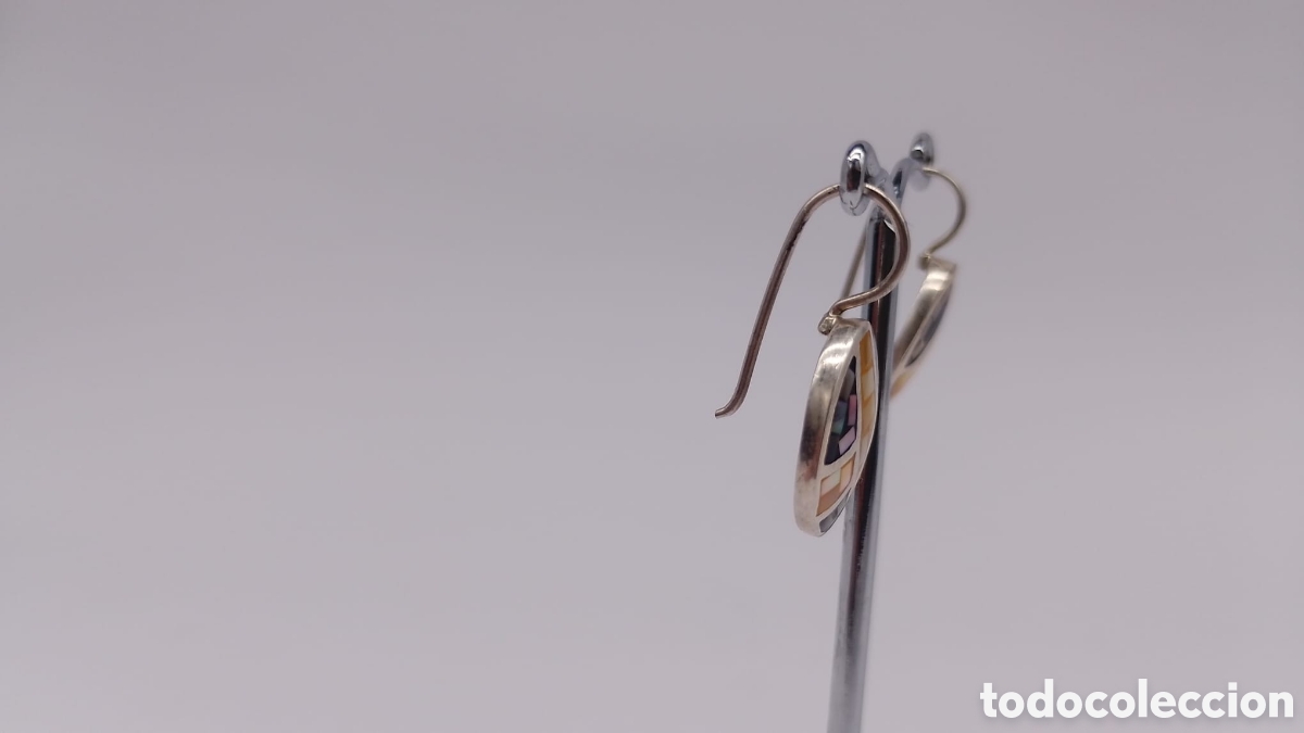 Joyeria: Pendientes plata y teselas de nacar - Foto 6
