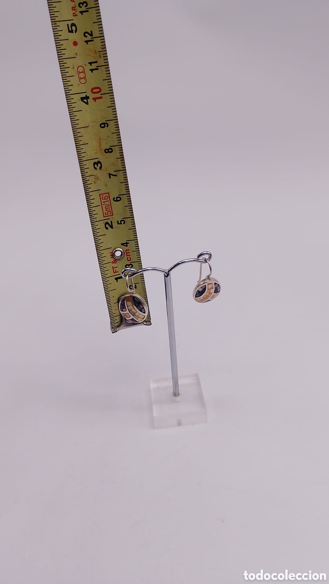 Joyeria: Pendientes plata y teselas de nacar - Foto 7