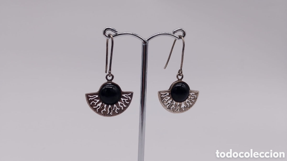 Joyeria: Pendientes plata y azabache