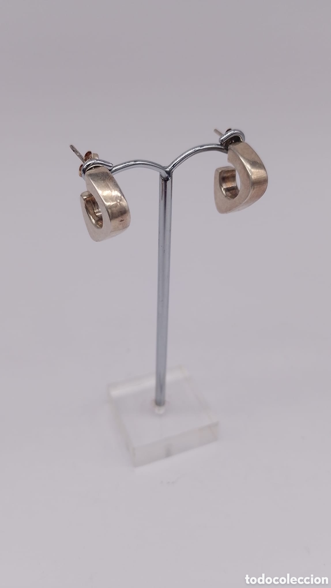 Joyeria: Pendientes plata tri&aacute;ngulo