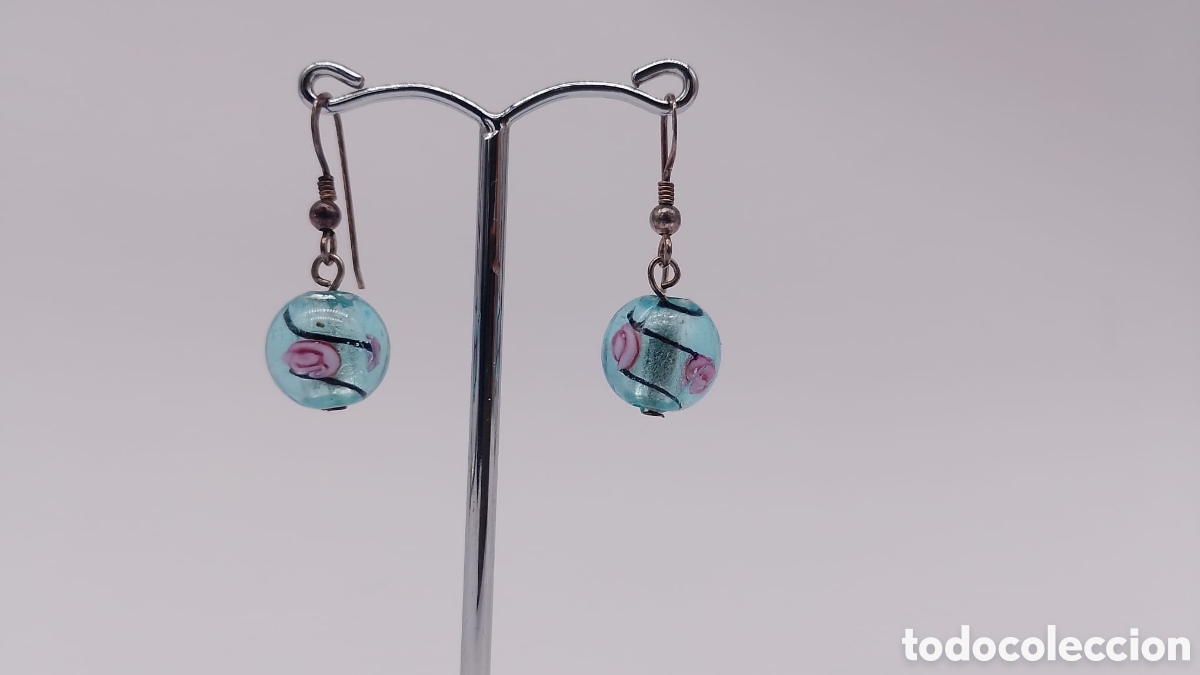 Joyeria: Pendientes plata y cristal estilo murano - Foto 2