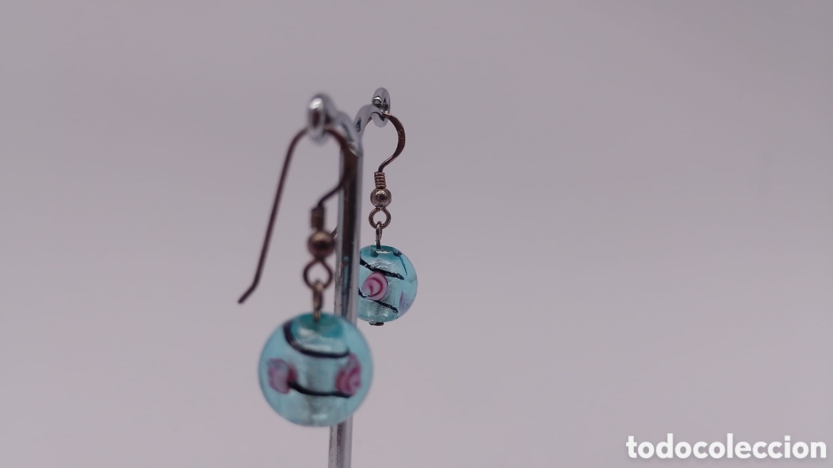Joyeria: Pendientes plata y cristal estilo murano - Foto 3