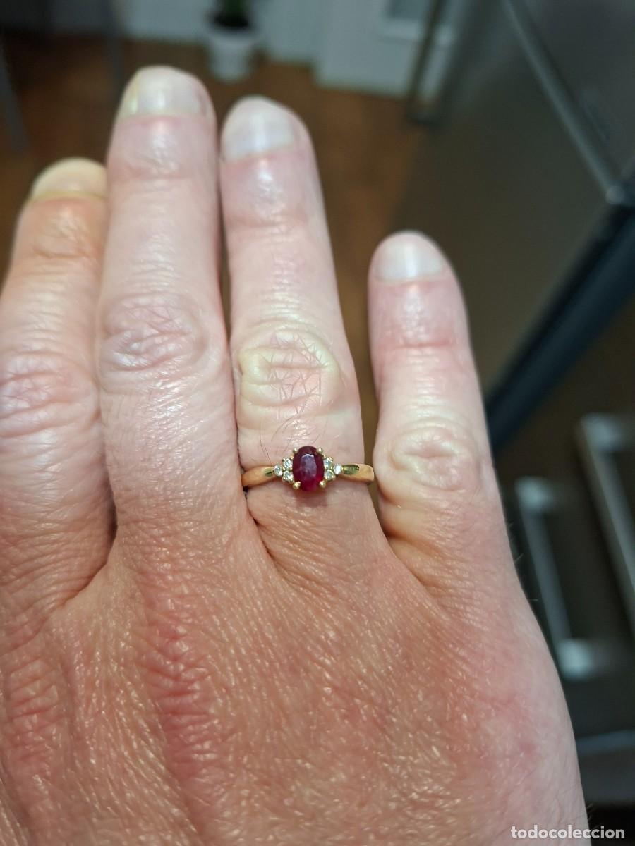 Joyeria: Anillo con brillantes y rubi de mozambique AAA - Foto 2